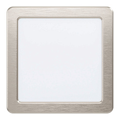 99168 Светодиодный встраиваемый светильник FUEVA 5, 11W (LED), 166х166, ET26, 1350lm, 3000K, сталь, никель