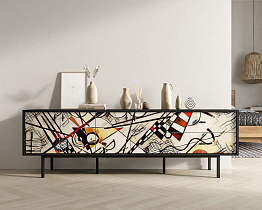 Комод с четырьмя дверками и двумя ящиками "Emerson" by Kandinsky арт EM04/Print_01