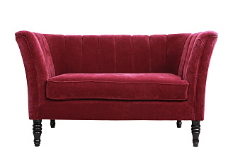 Прямой двухместный диван Dalena Vine красный