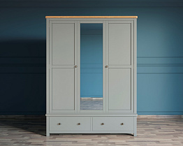 Шкаф двустворчатый широкий "Jules Verne" серый арт JV26ETGG