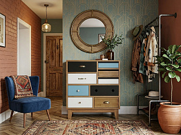 Комод «Акварель (Aquarelle)» 9 ящиков арт RE-18ETG/4