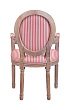 Мягкий стул с подлокотниками Volker Arm Pink Pinstripe №3