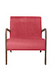 Низкое кресло с деревянными подлокотниками Mody Karmin красное №1