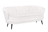 Диван ракушка Pearl Triple Beige на черных ножках №1