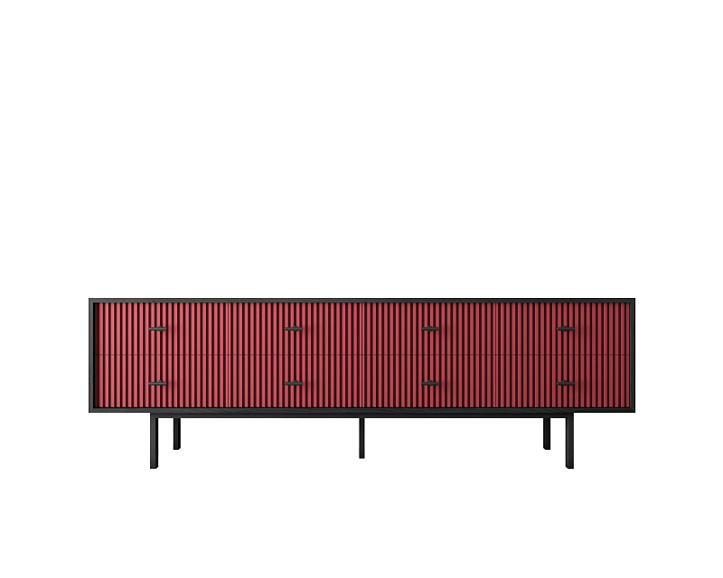 Комод с восемью ящиками "Emerson" арт EM03/red/L