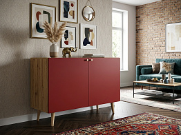 Комод с принтом 3 "Бербер (Berber)" две дверки арт BB04/Print_3031