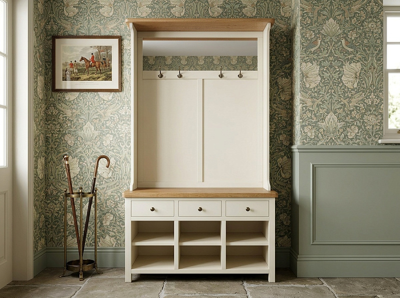 Прихожая Кантри "Жуль Верн (Jules Verne)" в сером цвете арт JV13ETGG/9001