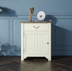 Бежевая прикроватная тумба "Olivia" с дверцей арт GA1002B