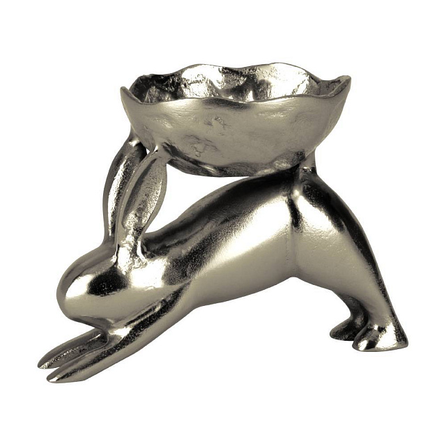 427301 Статуэтка Заяц с чашей AMBALAVA, L200, B120, H150, алюминий, никель в Екатеринбурге 427301 Статуэтка Заяц с чашей AMBALAVA, L200, B120, H150, алюминий, никель