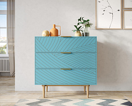 Комод с тремя ящиками "Line" LN12/GR1/blue