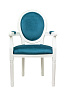 Мягкий стул с подлокотниками Volker Arm Blue and White