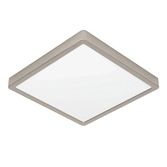 900595 Накладной светильник диммируемый FUEVA 5, 20,5W (LED), 3000K, L285, B285, H28, сталь, матовый никель / пластик, белый