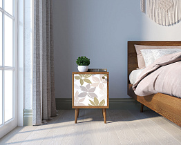 Тумбочка "Berber" с дверкой 27 принт арт BB21/Print_27, разноцветная