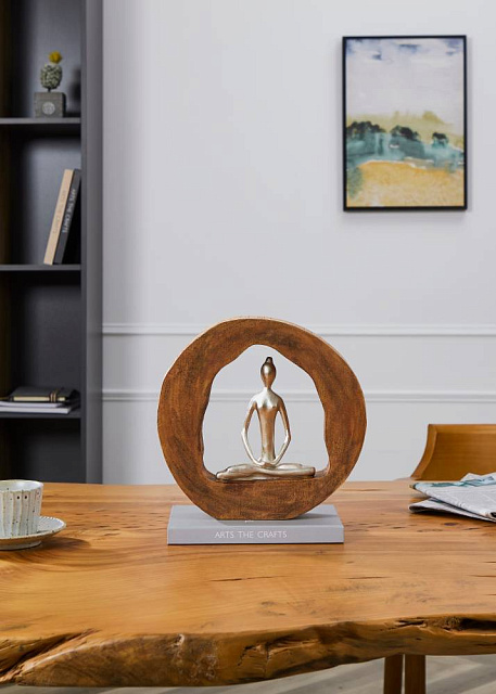 427414 Статуэтка KEMAMAN, L285, B63, H272, светло-коричневый, серебристый в Екатеринбурге 427414 Статуэтка KEMAMAN, L285, B63, H272, светло-коричневый, серебристый