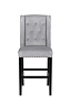 Дизайнерский барный стул Skipton Grey Velvet
