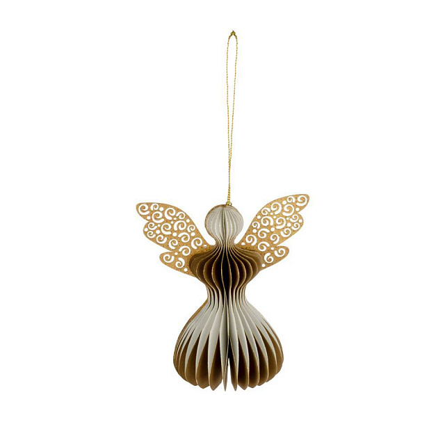427237 Фигура из бумаги Ангел MATANAO, H150, ?135, бумага, кремовый, золотой в Екатеринбурге 427237 Фигура из бумаги Ангел MATANAO, H150, ?135, бумага, кремовый, золотой
