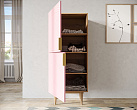 Вертикальный комод с двумя дверками "Line" LN05/GR1/pink №1