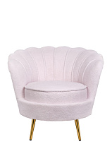 Низкое кресло ракушка Pearl Pink Boucle в Екатеринбурге
