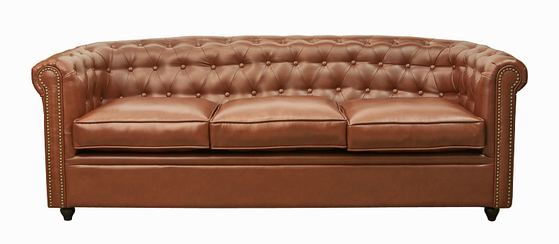 Трехместный диван кожаный лофт Karo brown 3S коричневый в Екатеринбурге Трехместный диван кожаный лофт Karo brown 3S коричневый