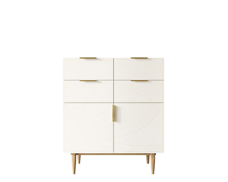 Большой комод с четырьмя ящиками и дверками "Line" LN17/GR1/beige