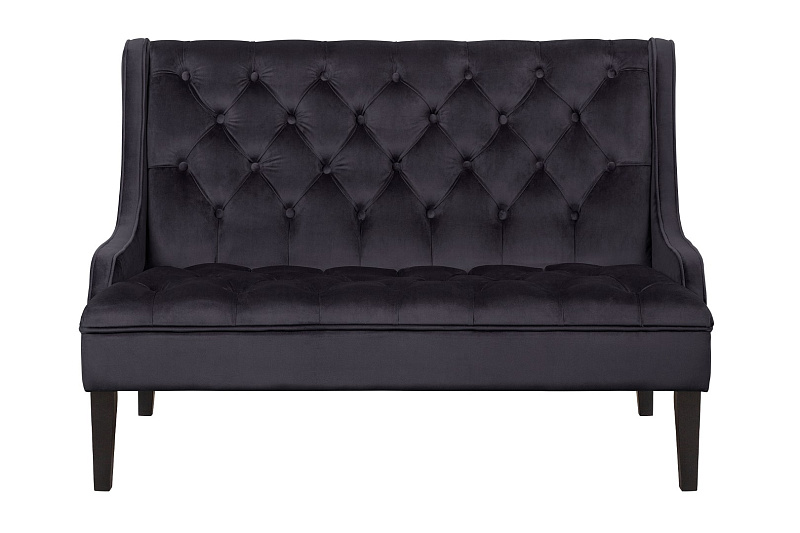 Прямой двухместный американский диван Sommet черный в Екатеринбурге Прямой двухместный американский диван Sommet черный