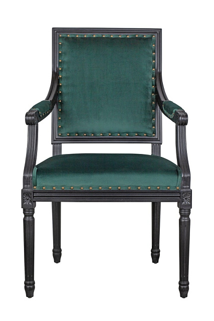 Мягкий стул с подлокотниками Runako Green в Екатеринбурге Мягкий стул с подлокотниками Runako Green