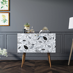 Комод на высоких ножках "Berber" малый принт 9 арт BB13/Print_09