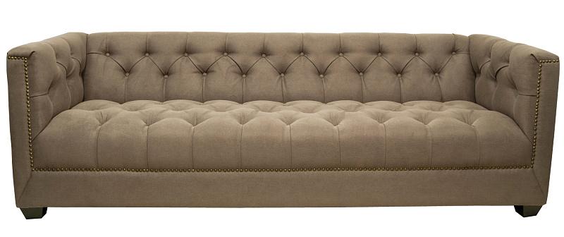 Прямой трехместный диван Orchest цвет коричневый