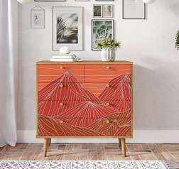 Комод "Berber" пять ящиков 49 принт арт BB36/Print_49