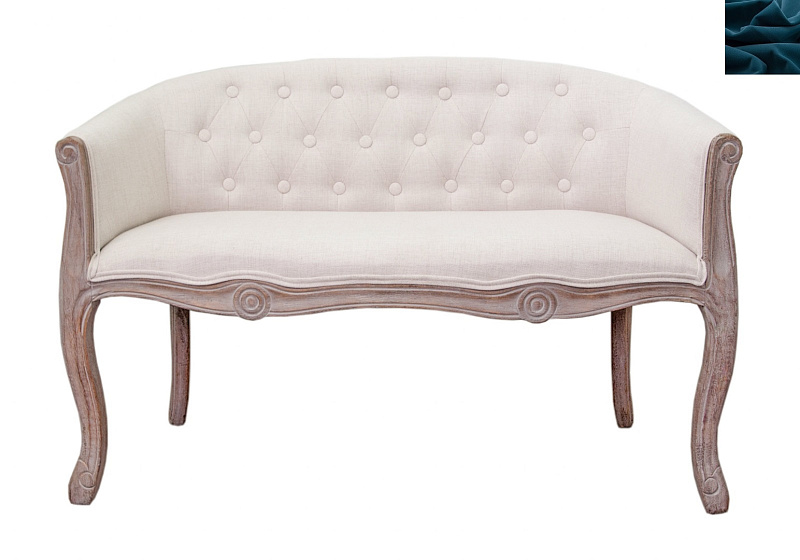 Двухместный диван Kandy Double Beige цвет синий в Екатеринбурге Двухместный диван Kandy Double Beige цвет синий