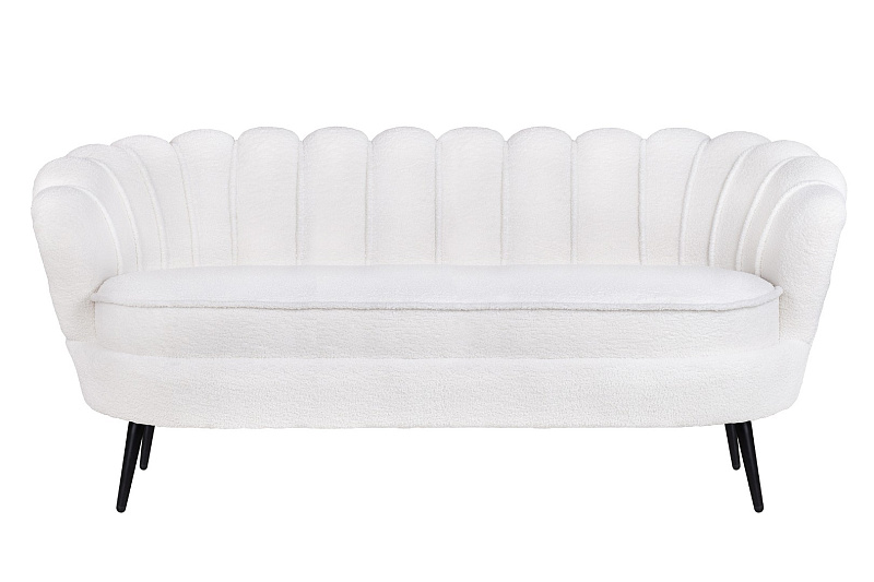 Диван ракушка для гостиниц Pearl Triple Boucle на черных ножках в Екатеринбурге Диван ракушка для гостиниц Pearl Triple Boucle на черных ножках