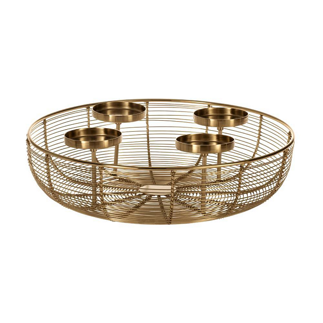 427163 Подсвечник HAGONY, B100, ?360, сталь, золотистый в Екатеринбурге 427163 Подсвечник HAGONY, B100, ?360, сталь, золотистый