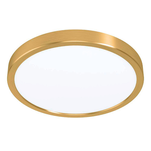 Светодиод настенно-потолочн свет-к FUEVA 5, 20,5W(LED), ?285, 2400lm, 3000K, сталь, латунь брашированный, пластик, белый