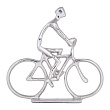 429742 Фигурка Велосипедист ZADIWIN, L240, B60, H235, алюминий, никель №1
