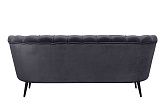 Диван ракушка для гостиниц Pearl Triple Black на черных ножках №3