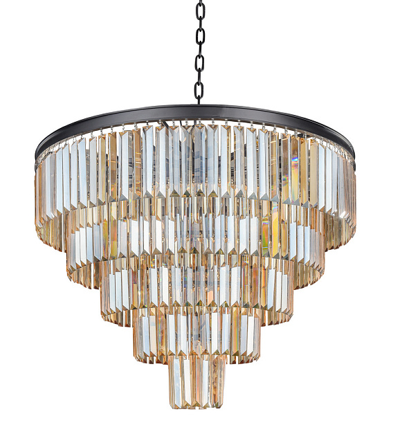 Люстра Odeon 5 Rings Amber