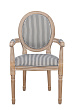 Мягкий стул с подлокотниками Volker Arm Black Pinstripe №0