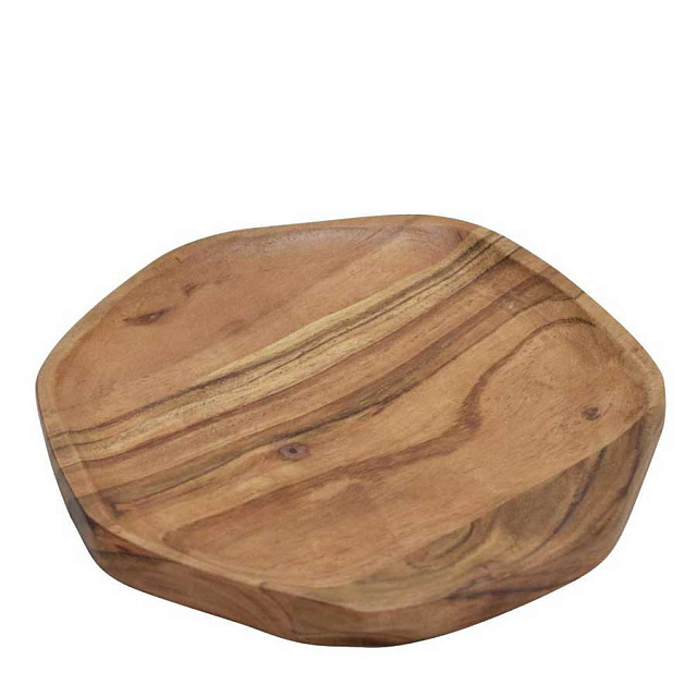 427047 Тарелка декоративная FORLEYET, L172, B170, H18, дерево, натуральный в Екатеринбурге 427047 Тарелка декоративная FORLEYET, L172, B170, H18, дерево, натуральный