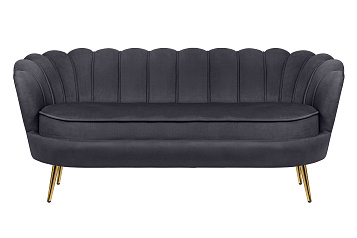 Трехместный диван ракушка для гостиниц Pearl Triple Black