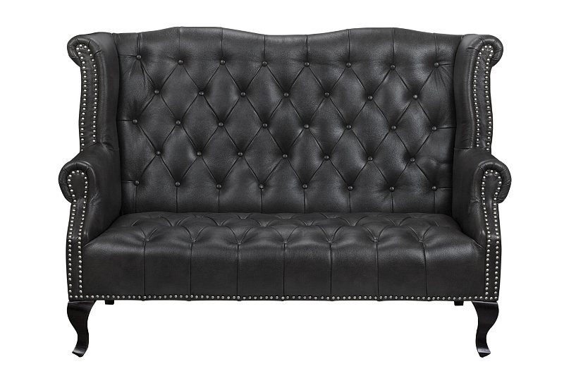 Кожаный дизайнерский диван лофт Royal Sofa Black в Екатеринбурге Кожаный дизайнерский диван лофт Royal Sofa Black