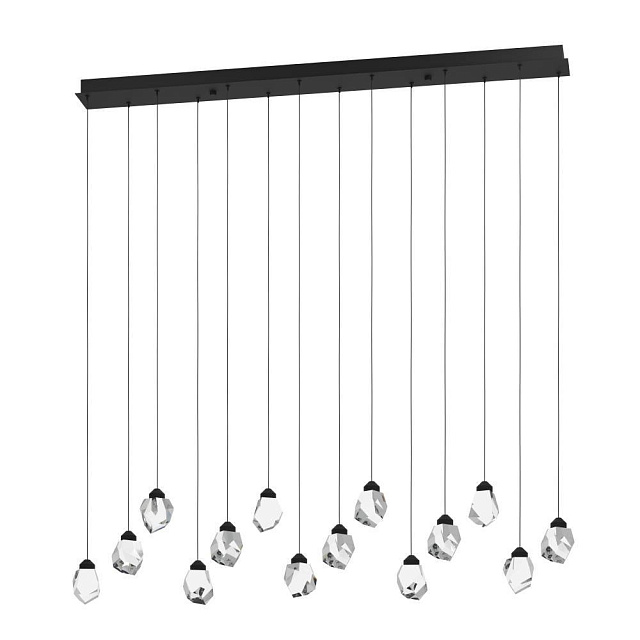 390414 Светодиодный подвес SINDICAT, 14X3W(LED) ,3000K, 4900lm, сталь, черный, прозрачный в Екатеринбурге 390414 Светодиодный подвес SINDICAT, 14X3W(LED) ,3000K, 4900lm, сталь, черный, прозрачный