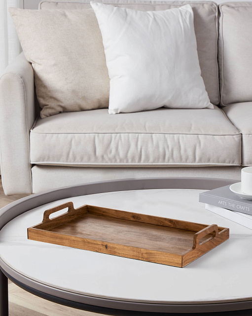 427169 Поднос декоративный COCHRANE, L510, B330, H65, дерево, натуральный в Екатеринбурге 427169 Поднос декоративный COCHRANE, L510, B330, H65, дерево, натуральный