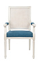 Мягкий стул с подлокотниками Wilton White