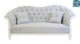 Французский диван для гостиниц Velina цвет голубой