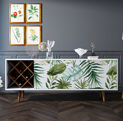 Комод "Berber" удлиненный с бутылочницей 4 принт арт BB15/Print_04