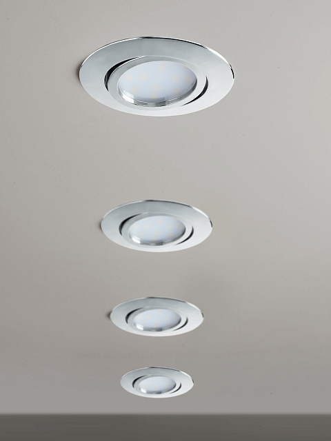 95848 Светодиодный встраиваемый светильник PINEDA регулир., 1х6W(LED), ?84, пластик, хром в Екатеринбурге 95848 Светодиодный встраиваемый светильник PINEDA регулир., 1х6W(LED), ?84, пластик, хром