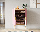 Малый комод с четырьмя дверками на высоких ножках "Line" LN13/GR1/pink №1