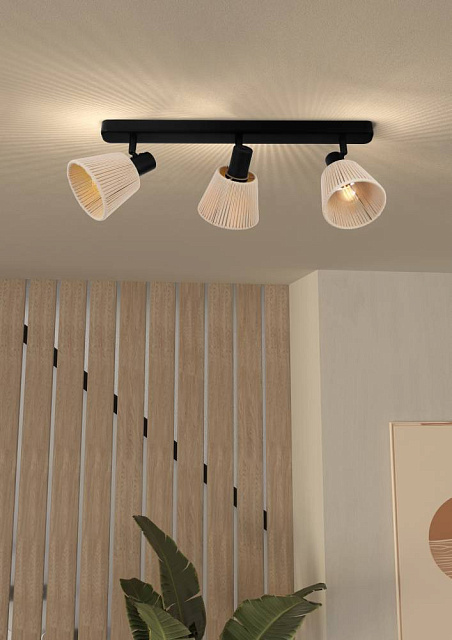 44141 Спот SEAGARD, 3X40W(E14), сталь, черный, кремовый