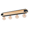 43466 Потол. светильник LAYHAM, 4х60W (E27), L760, B85, H100, дерево, сталь, черный