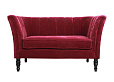 Прямой двухместный диван Dalena Vine красный